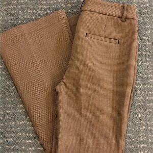 LOFT women’s Tan Checkered Dress Pants